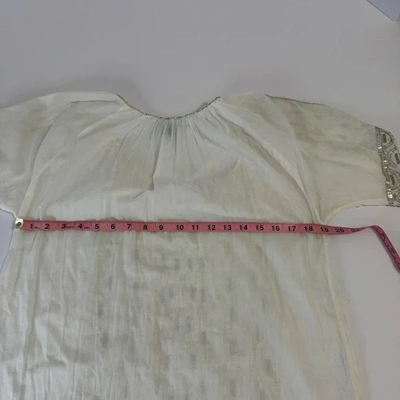 TAJ by Sabrina Crippa Tops Taj By Sabrina Embellished Tunic Dress coverup sz M - Picture 5 of 10